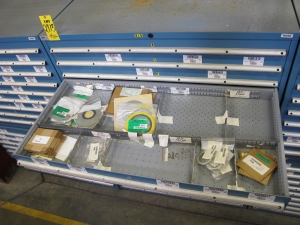 LISTA HEAVY DUTY 9-DRAWER PARTS CABINET W/ CONTENTS (W-50) LOADING & HANDLING FEE $25-